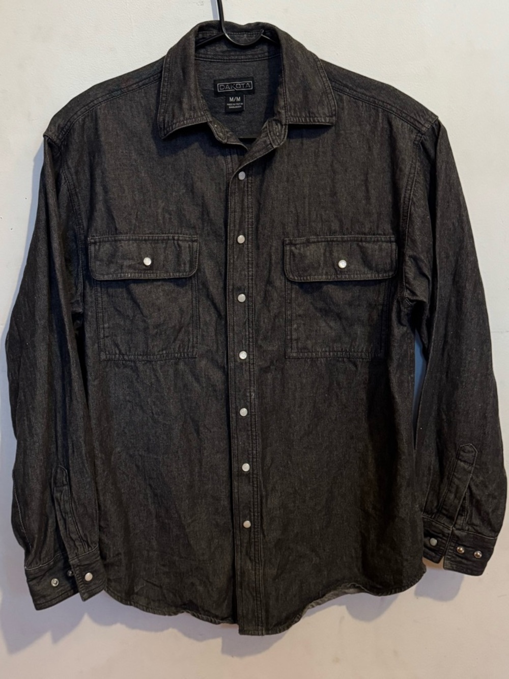 Dakota M/M Black Button-Up Denim Shirt